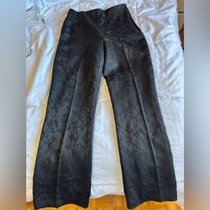 Zara Black Floral Pattern Pants